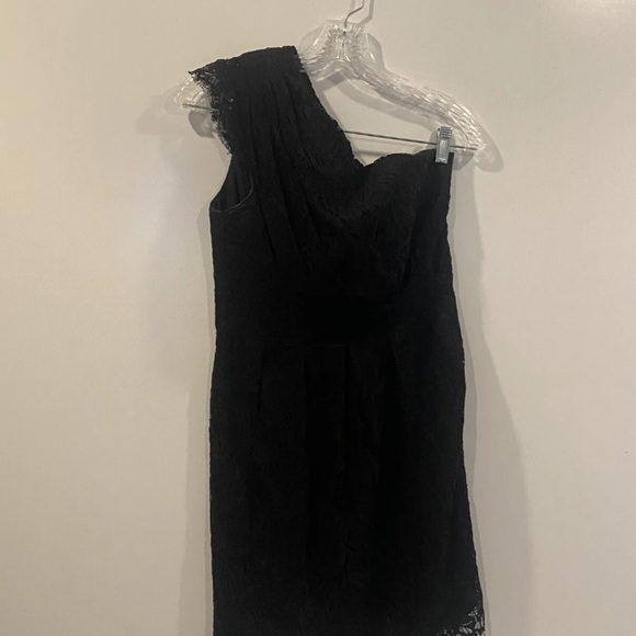Shoshanna Black One-Shoulder Lace Dress - Picture 2 of 5